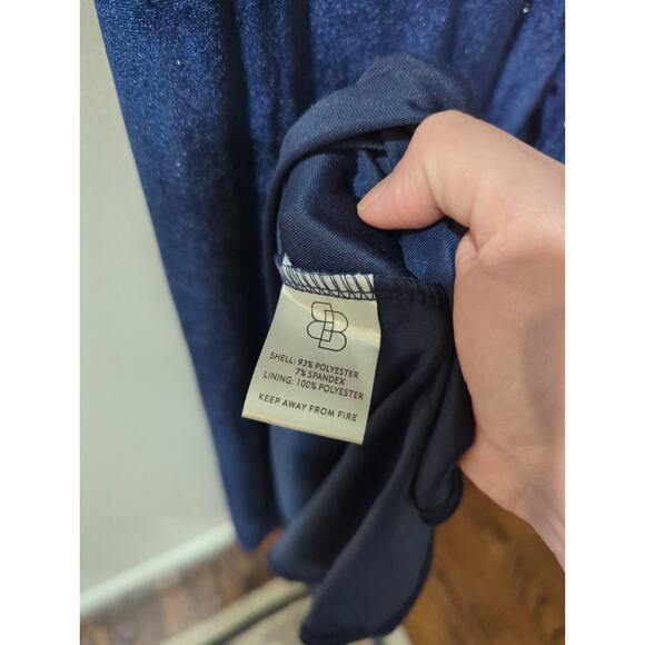 Baltic Born Blue Sparkle Velvet Wrap Dress NWT - Picture 3 of 4